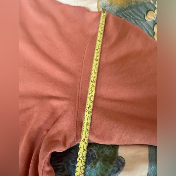 Salmon/Peach Mock Neck Long Sweatshirt - Picture 5 of 7